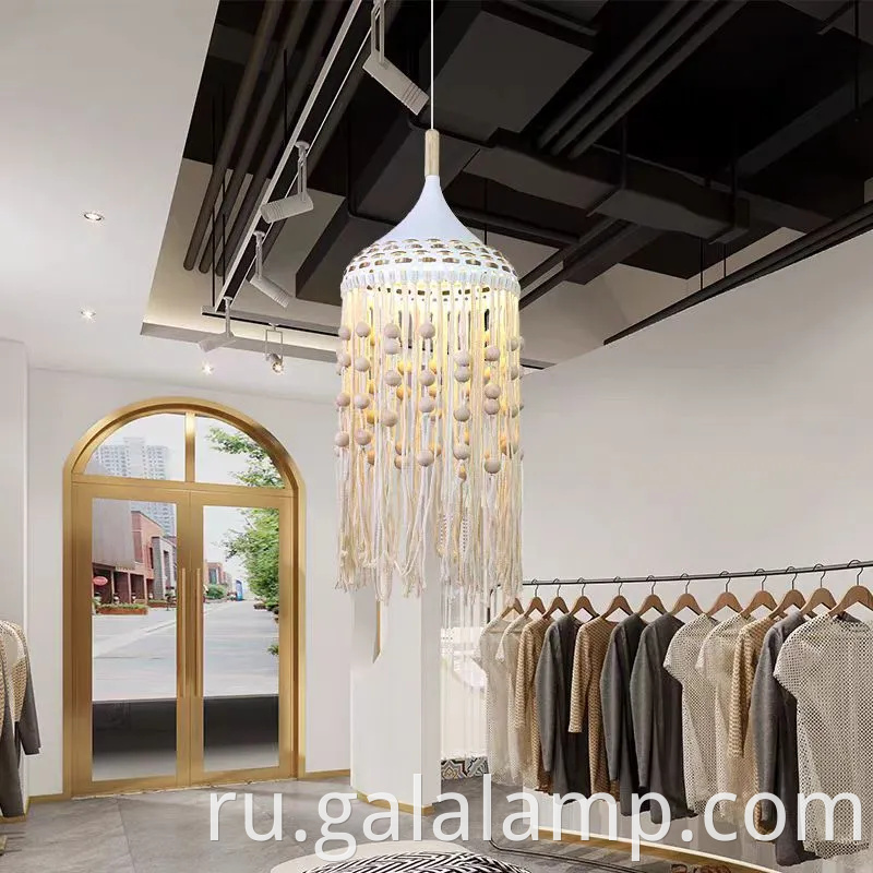 Подвесной свет ручной работы Macrame Boho для уютной спальни и декора в гостиной